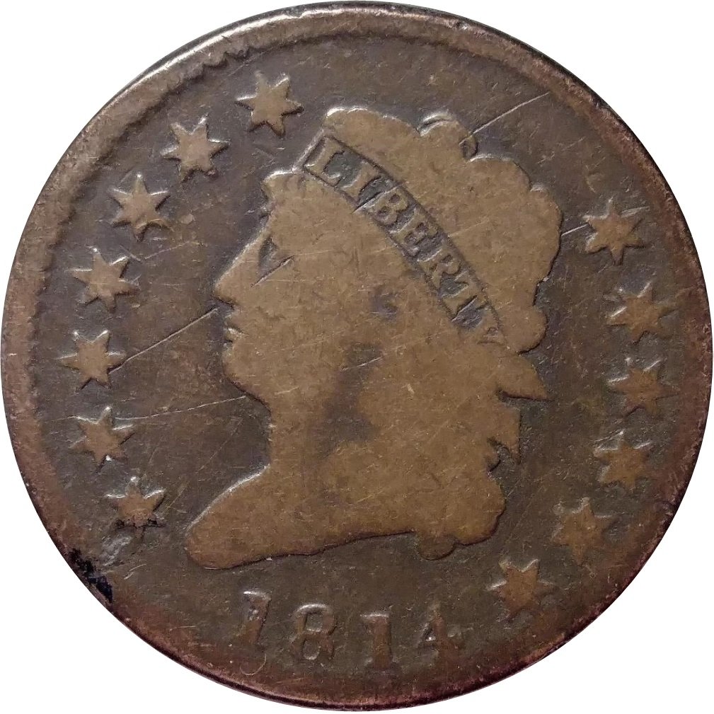 1814-Classic-Head-Large-Cent---Sheldon-294---R1---Crosslet-4-Variety